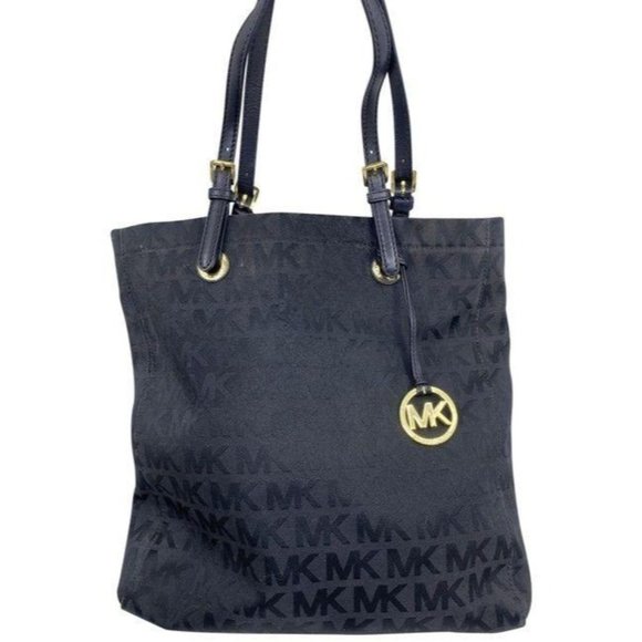 michael kors bag xl msrp black jacquard fabric tot - Picture 1 of 12